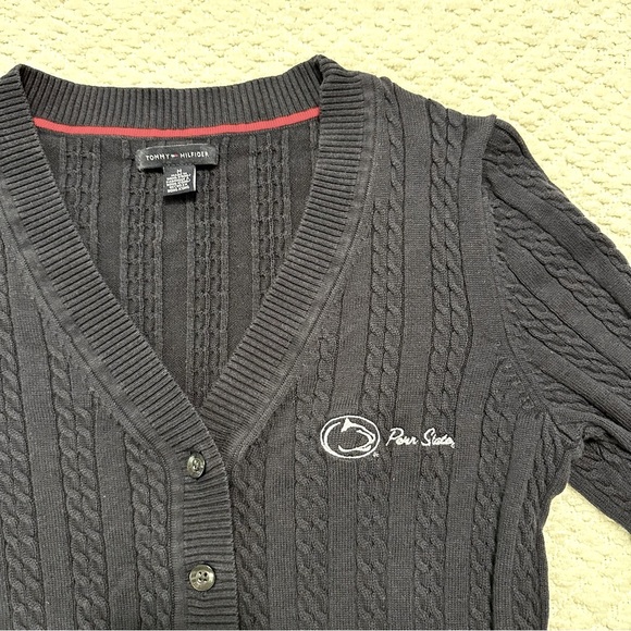 Tommy Hilfiger Penn State Cardigan Blue Women’s Size M - Picture 9 of 10